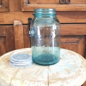 Antique Vintage Mason Jar blue tint